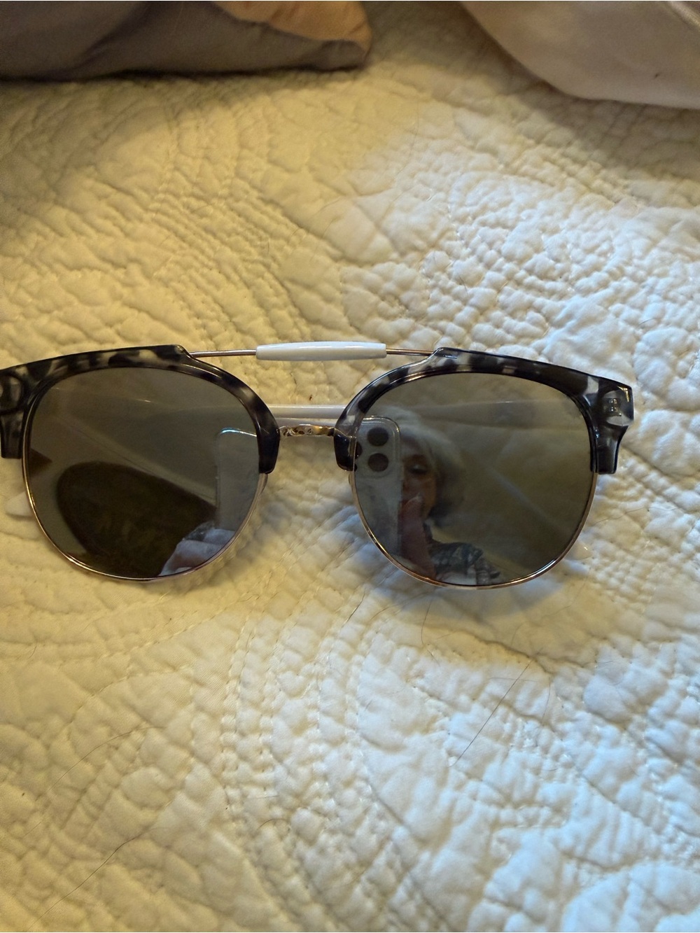 Tortoise Clubmaster Sunglasses with Dark Lenses